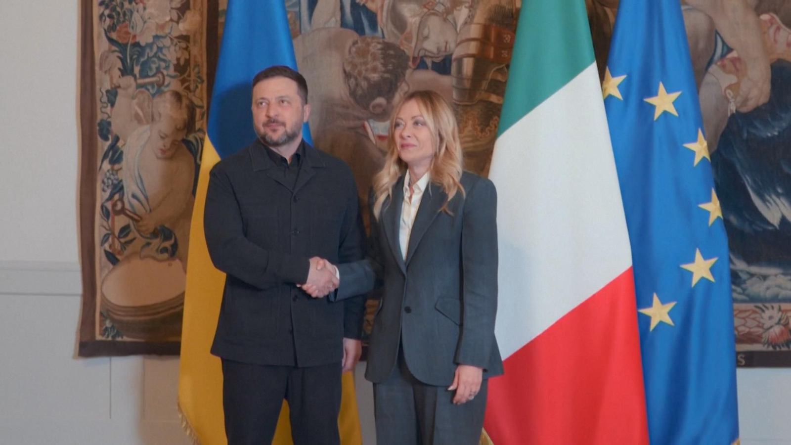 va zelenski visita a meloni frame 977