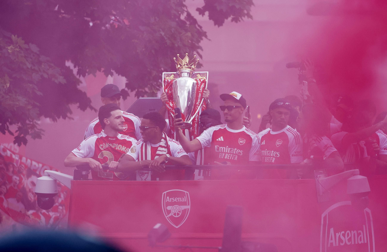 El Arsenal celebra la Premiere