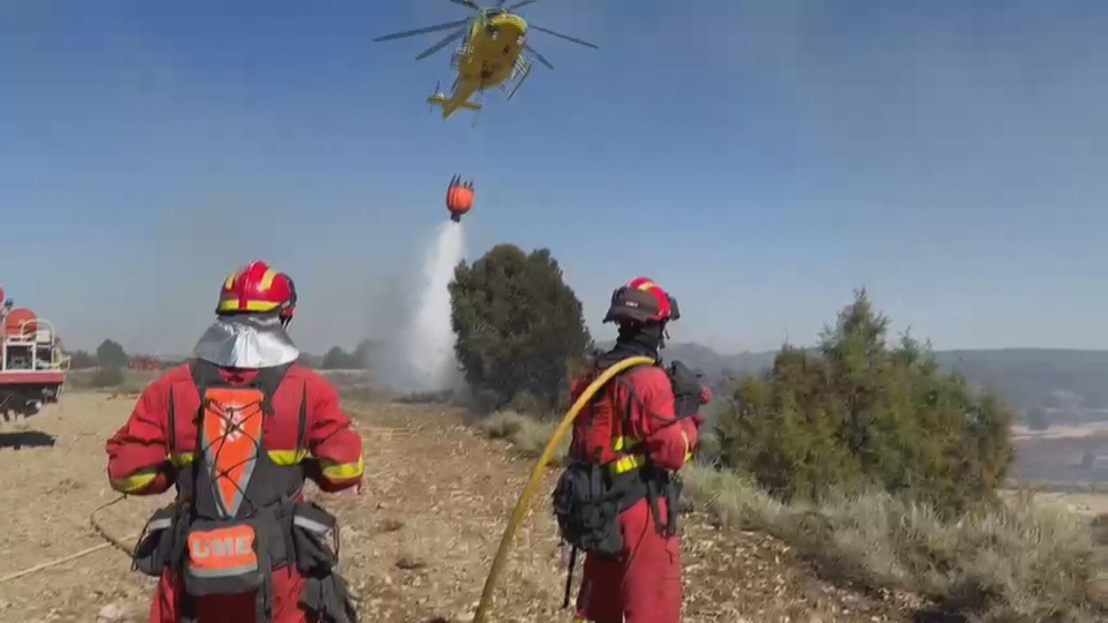 J061-ZARAGOZA UME INCENDIO LECIÑENA TARDE