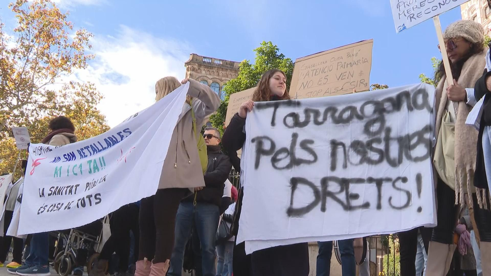 Manifestación por la sanidad en Barcelona