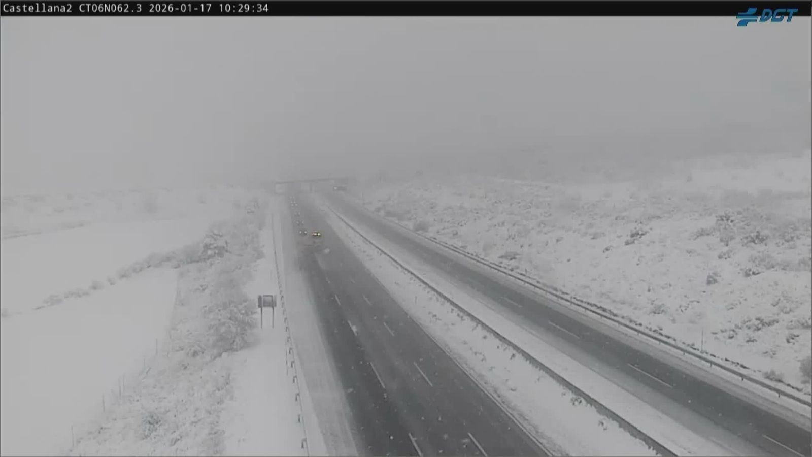 S031-MADRID DGT PANTALLAS NIEVE CARRETERAS