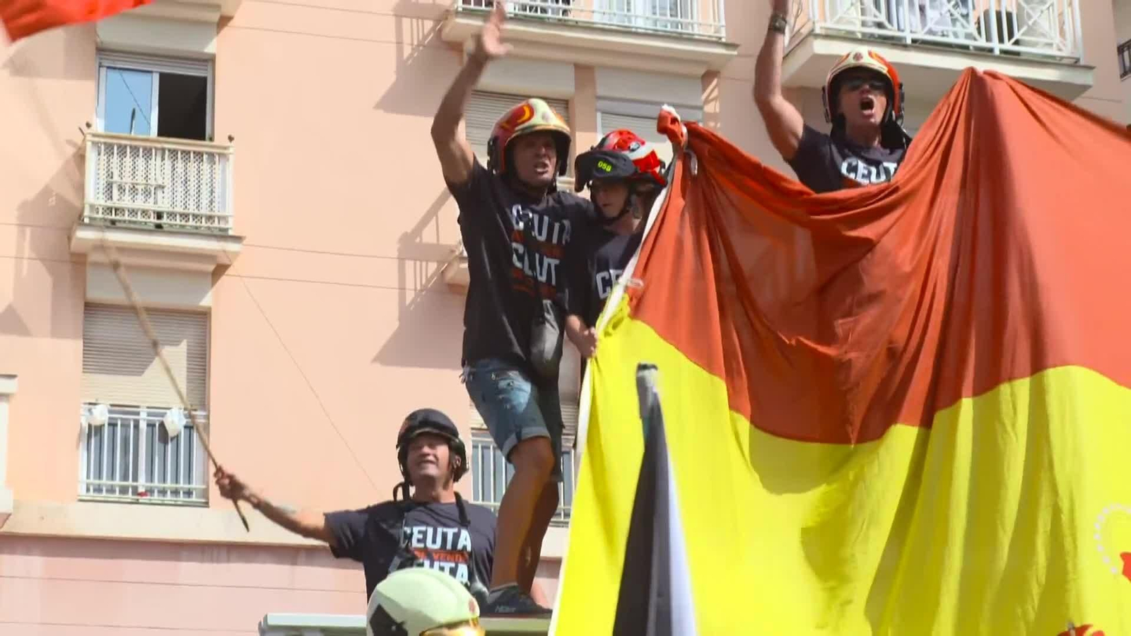 va protesta polis y bomberos ceuta