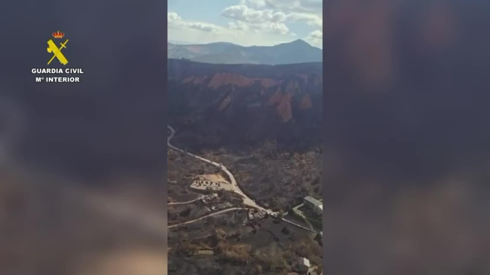 X048-IMAGENES GCIVIL AEREAS LAS MEDULAS TRAS INCENDIO