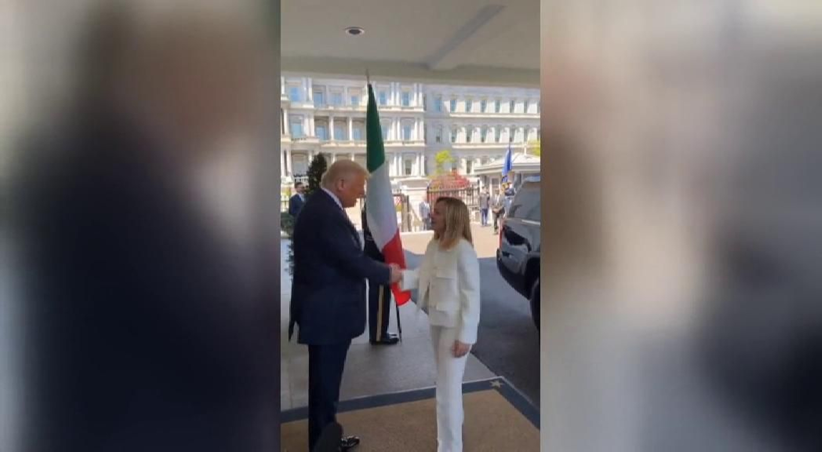 Trump recibe a Meloni