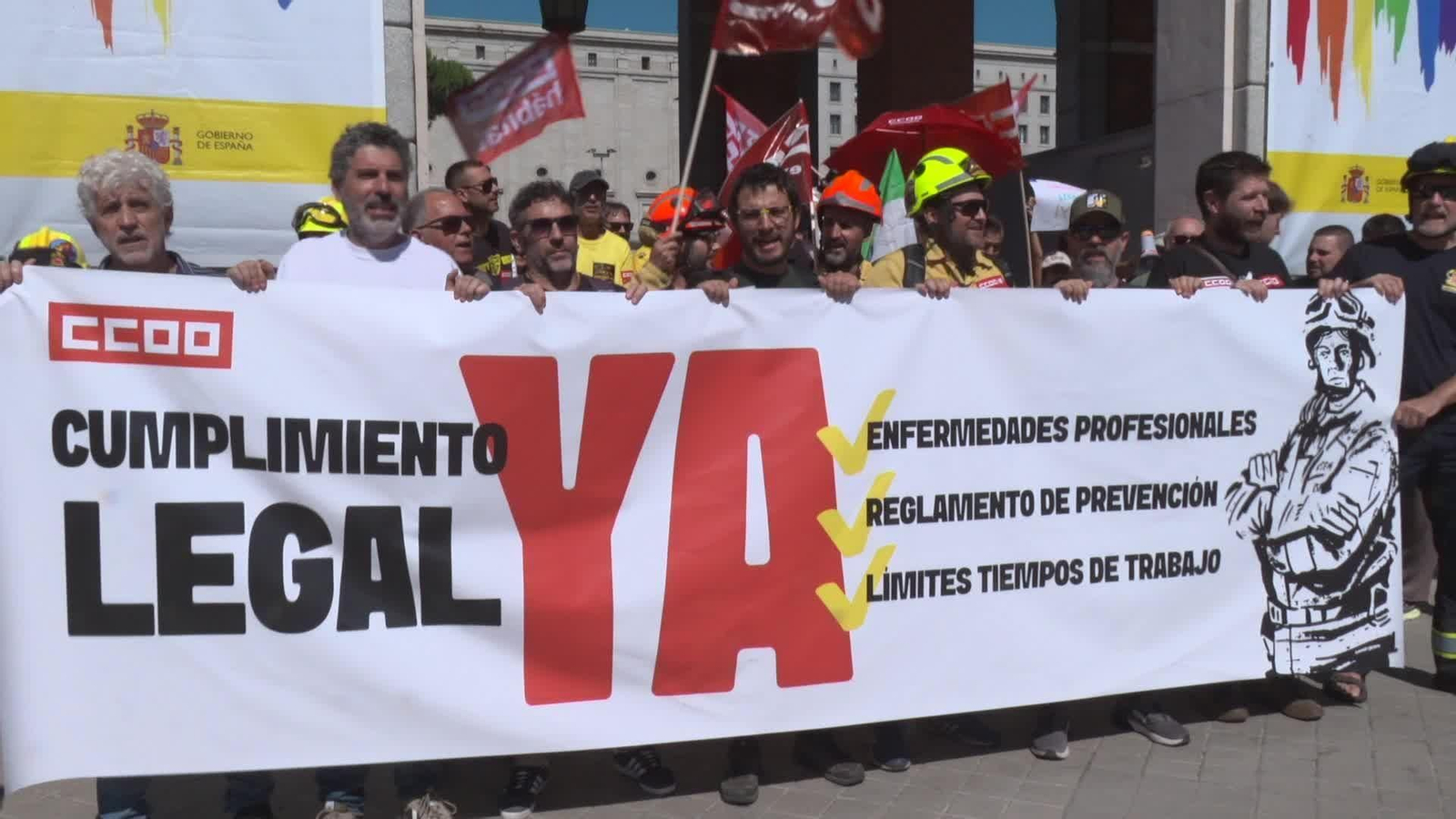 va bomberos forestales protesta