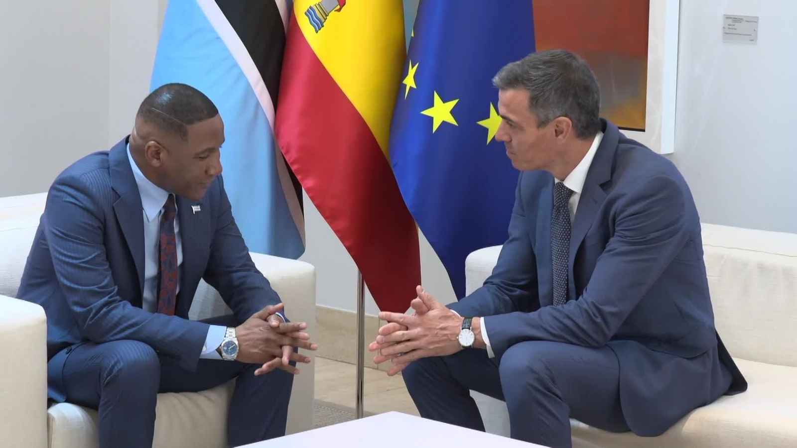 va sanchez con presidente botsuana