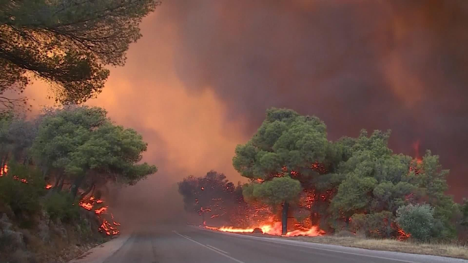 S039-GRECIA ATENAS INCENDIO FORESTAL ARRASA Y EVACUACIIONES