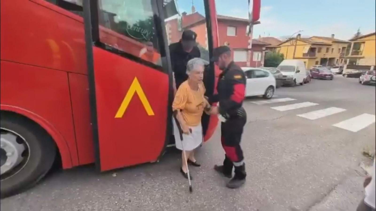 Traslado afectados por el fuego