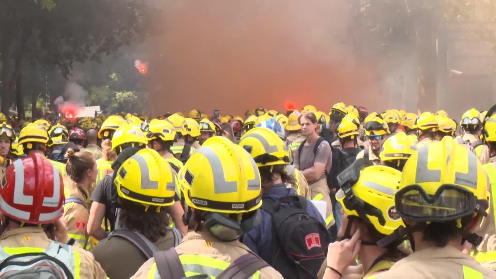va protesta bomberos