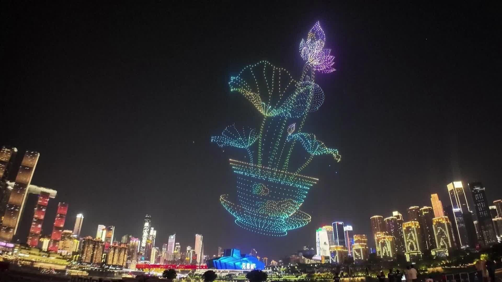 va espectaculo drones china