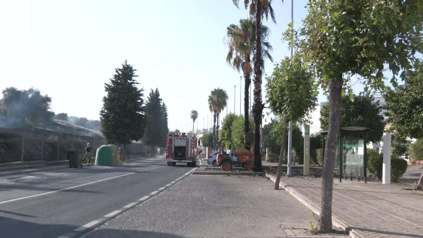 V066-SEVILLA INCENDIO ITALICA TARDE