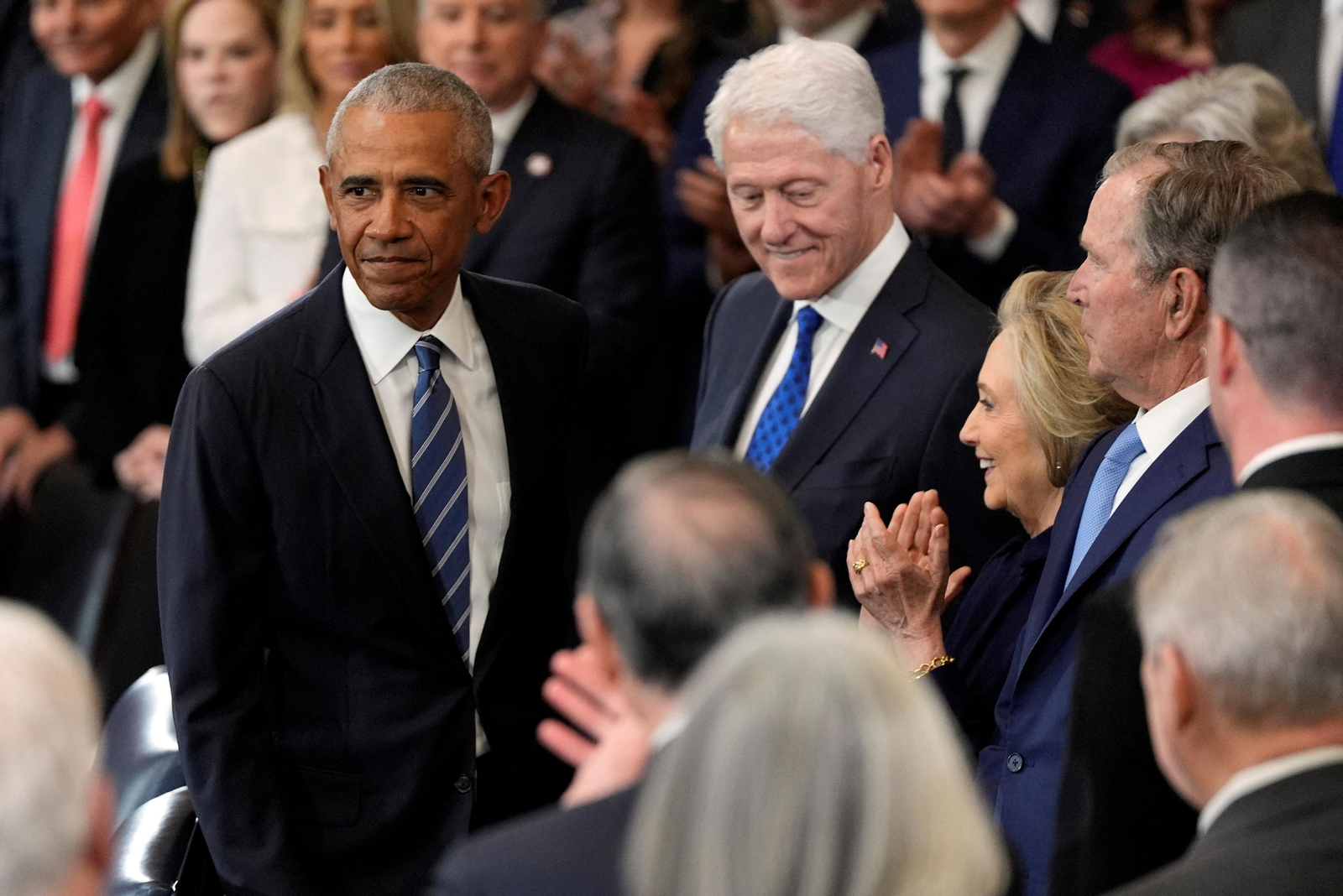 Bill Clinton, George W. Bush y Barack Obama asisten a la investidura de Donald Trump como 47º presidente de los EEUU