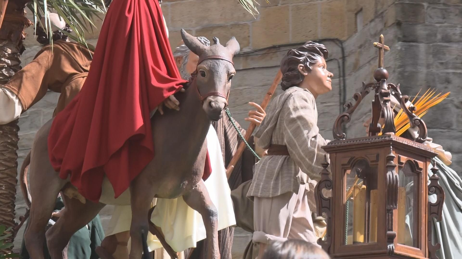 La lluvia respeta la procesión del Borriquito en Bilbao