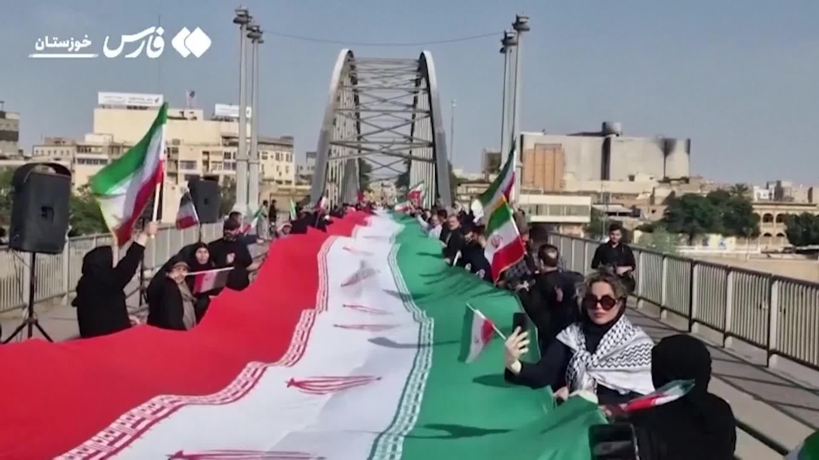 va cordones humanos iran