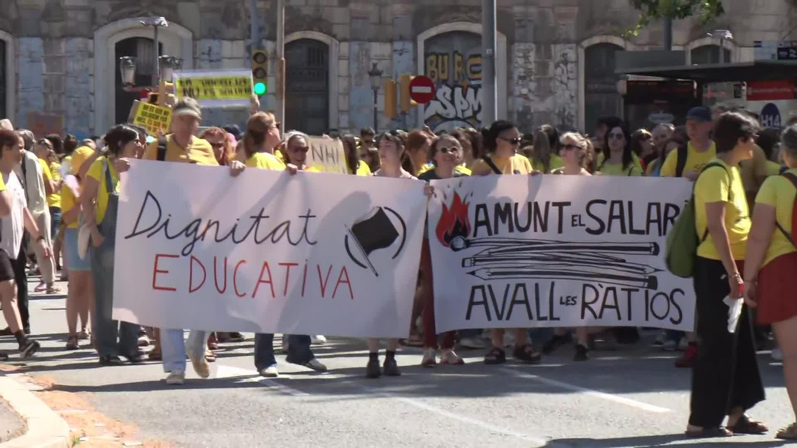 X030-BARCELONA MANIFESTACION PROFESORES
