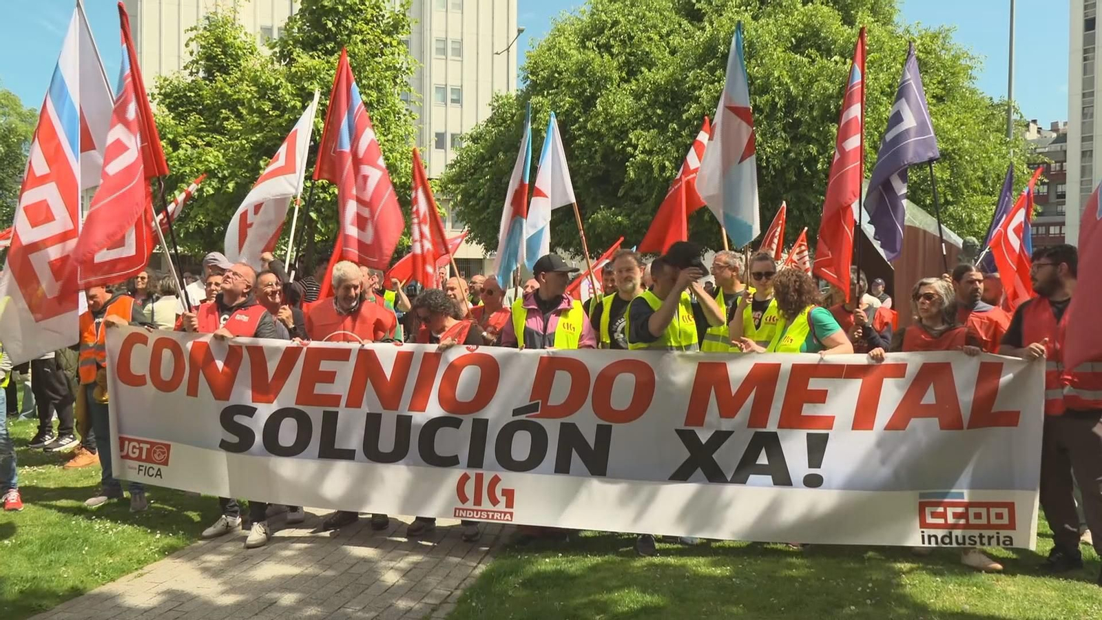 va huelga trabajadores metal frame 1503
