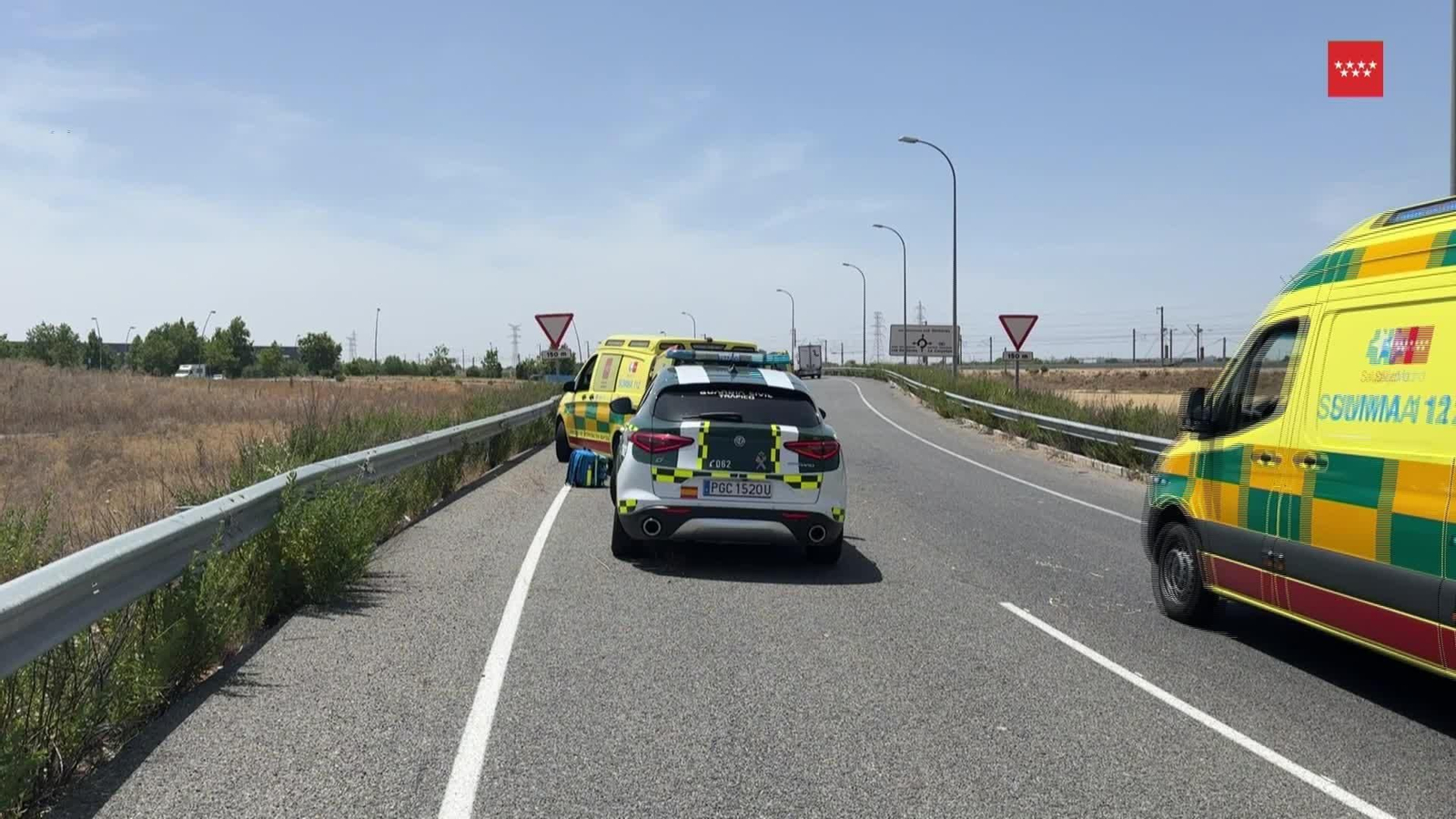 M066-MADRID ACCIDENTE MOTO M50 GETAFE