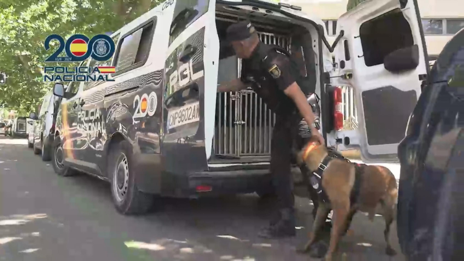Perro policía bernabéu papa