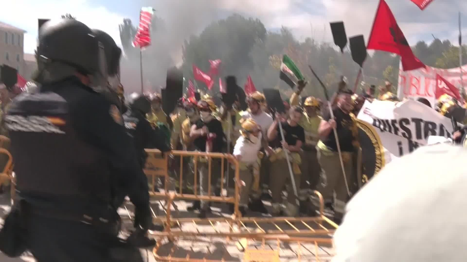 va protesta bomberos