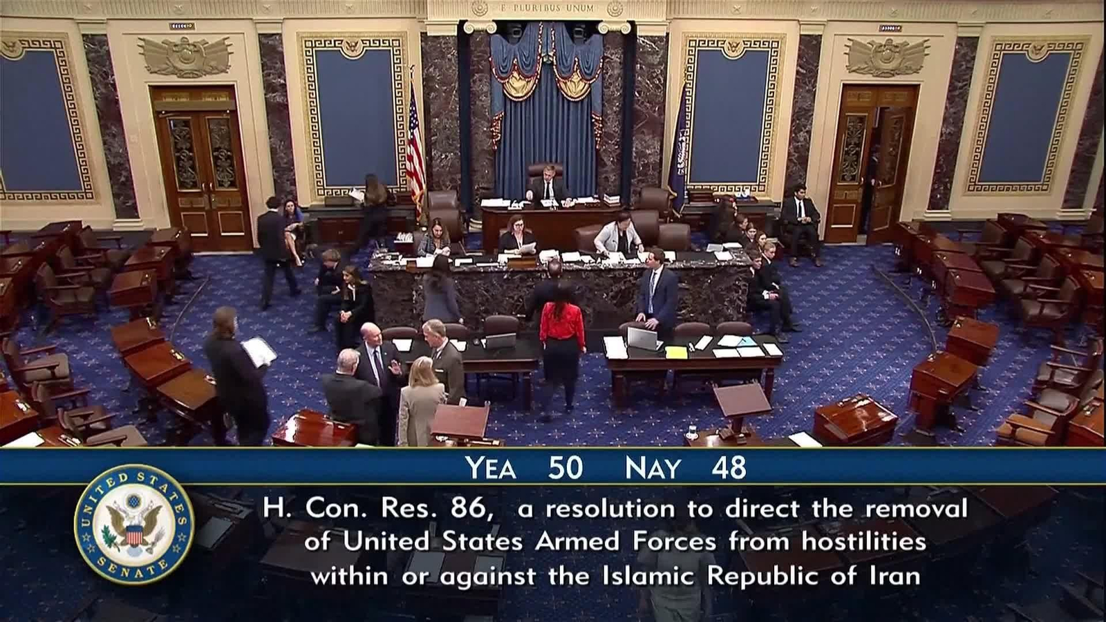 X005-EEUU VOTACION SENADO FIN DE LA GUERRA