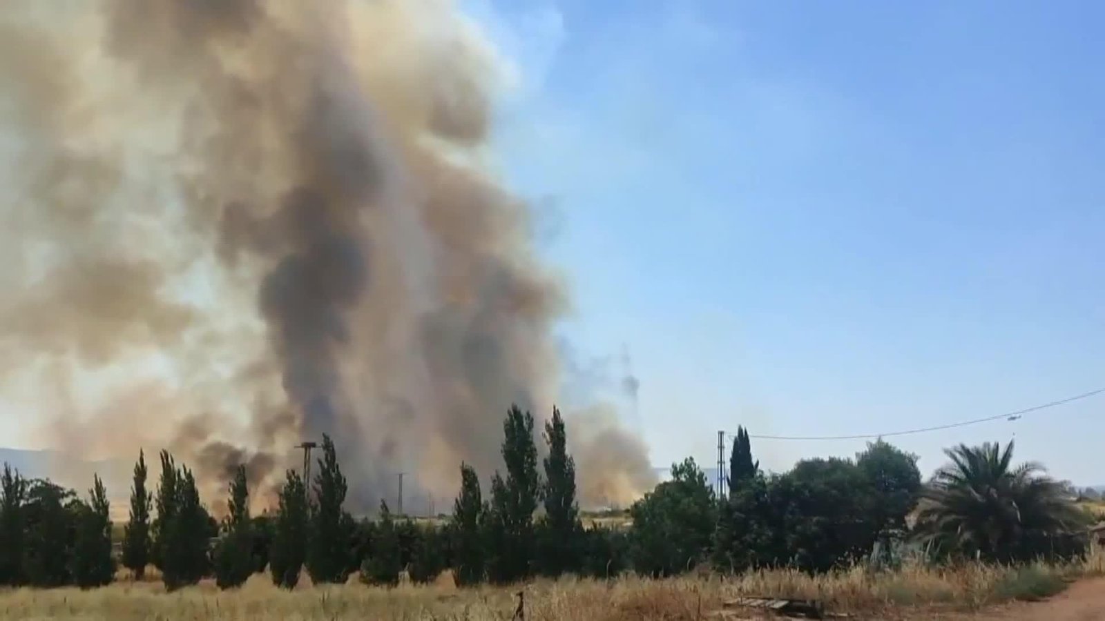 web incendio y trenes parados