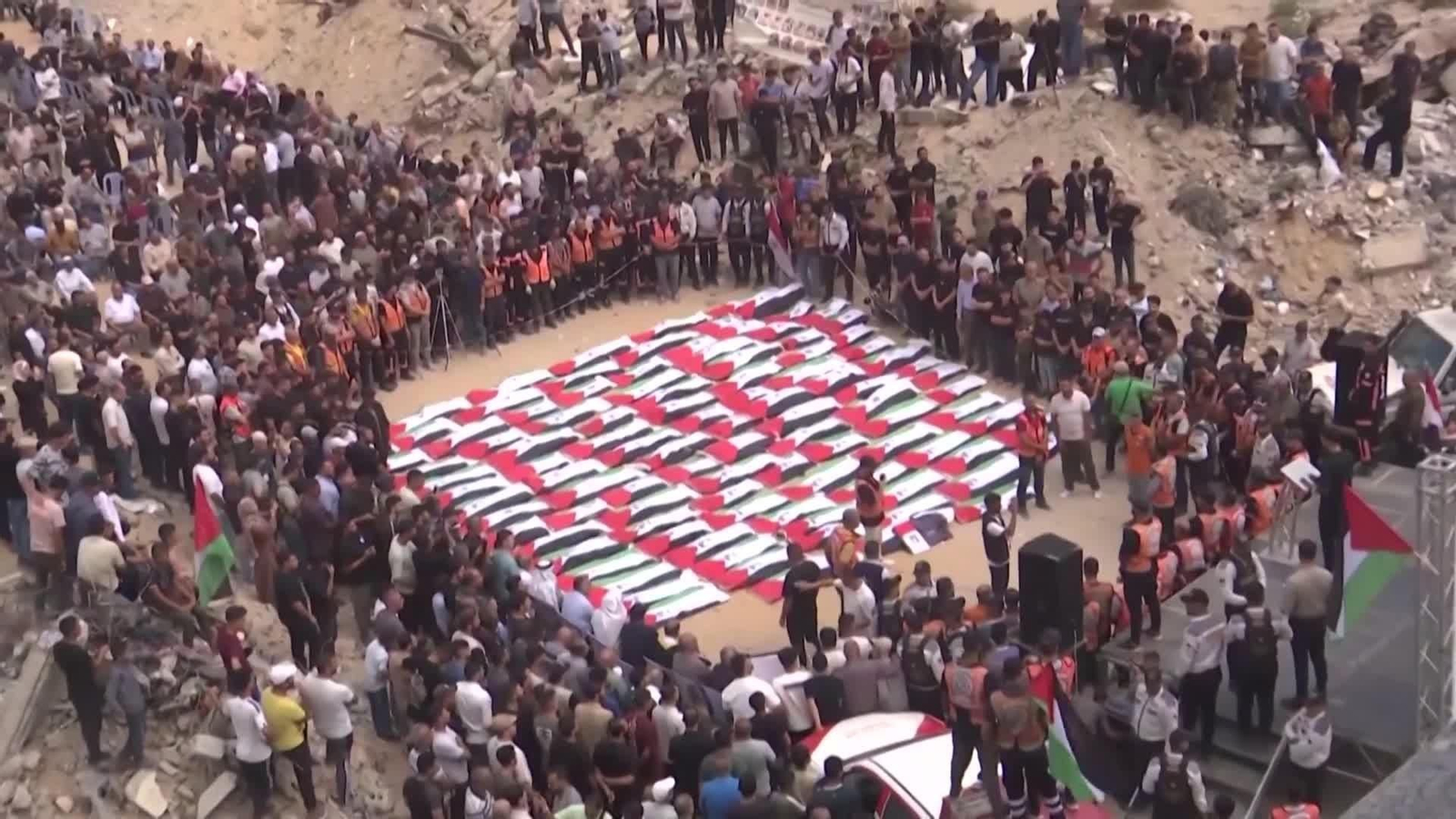 va gaza funeral por victimas bombardeos de hace tres años