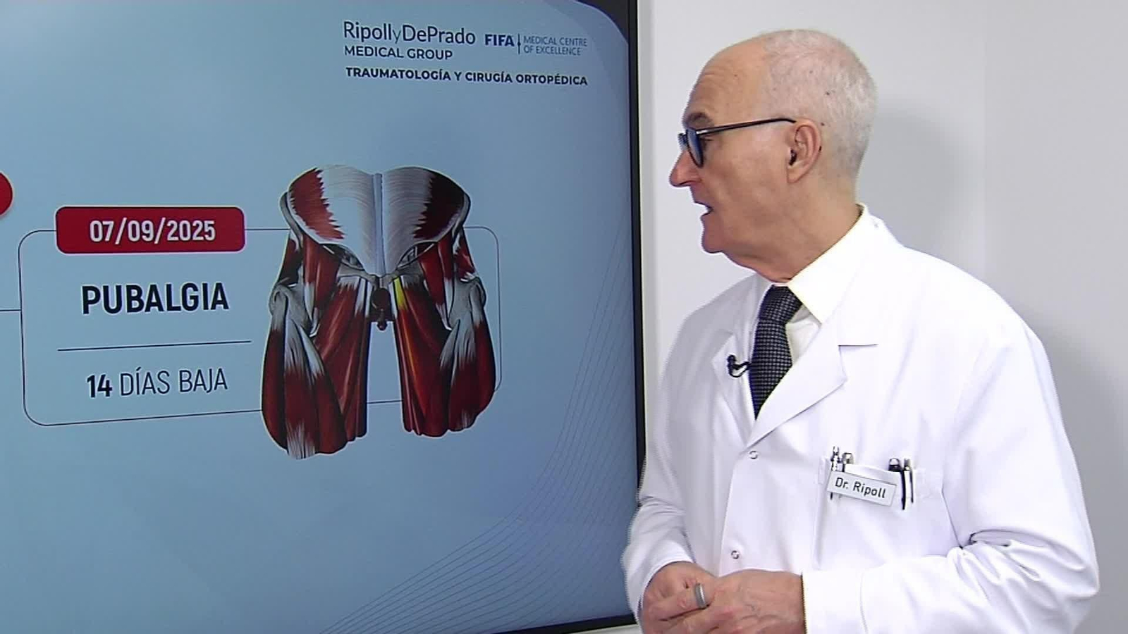 S022-BARCELONA ENTREVISTA DR RIPOLL SOBRE LESION LAMINE YAMAL