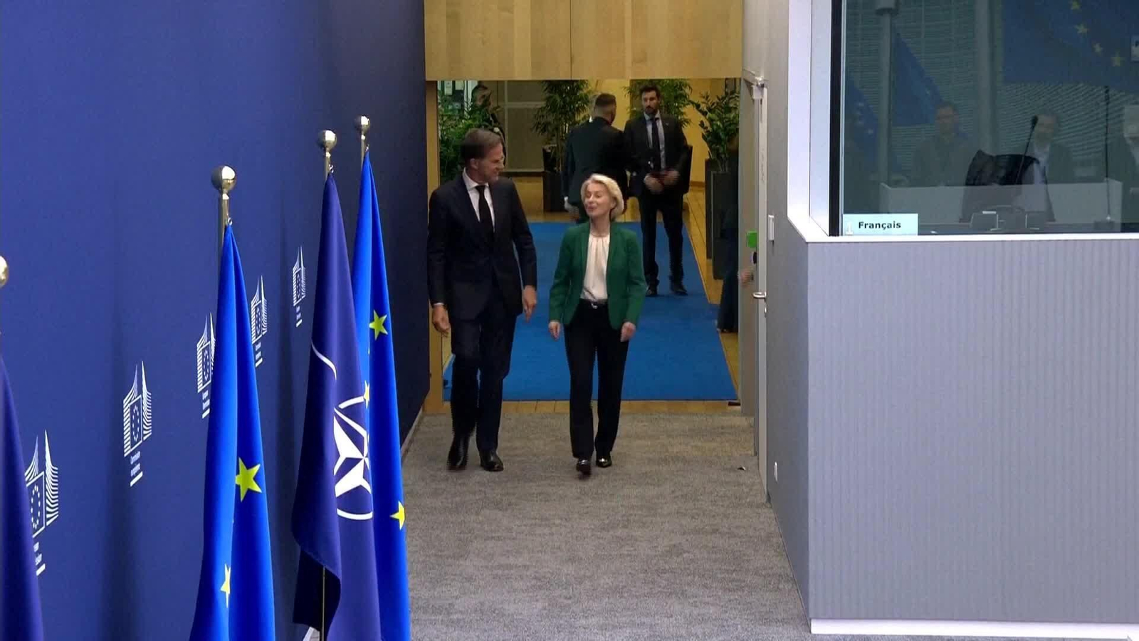 X056-BELGICA ENCUENTRO RUTTE VON DER LEYEN