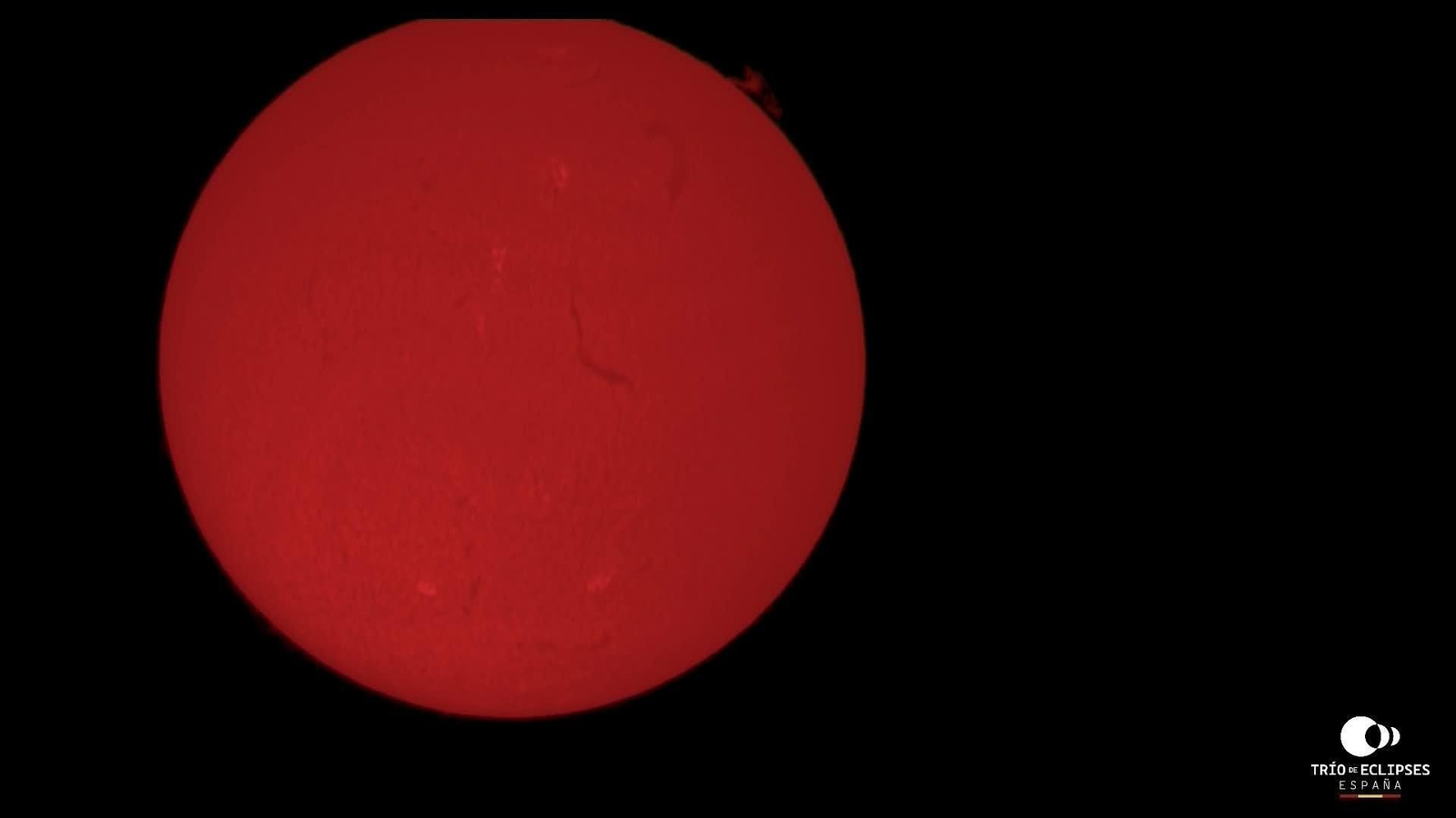 X074-GUADALAJARA ECLIPSE SEÑAL OFICIAL YEBES HIDROGENO ALFA
