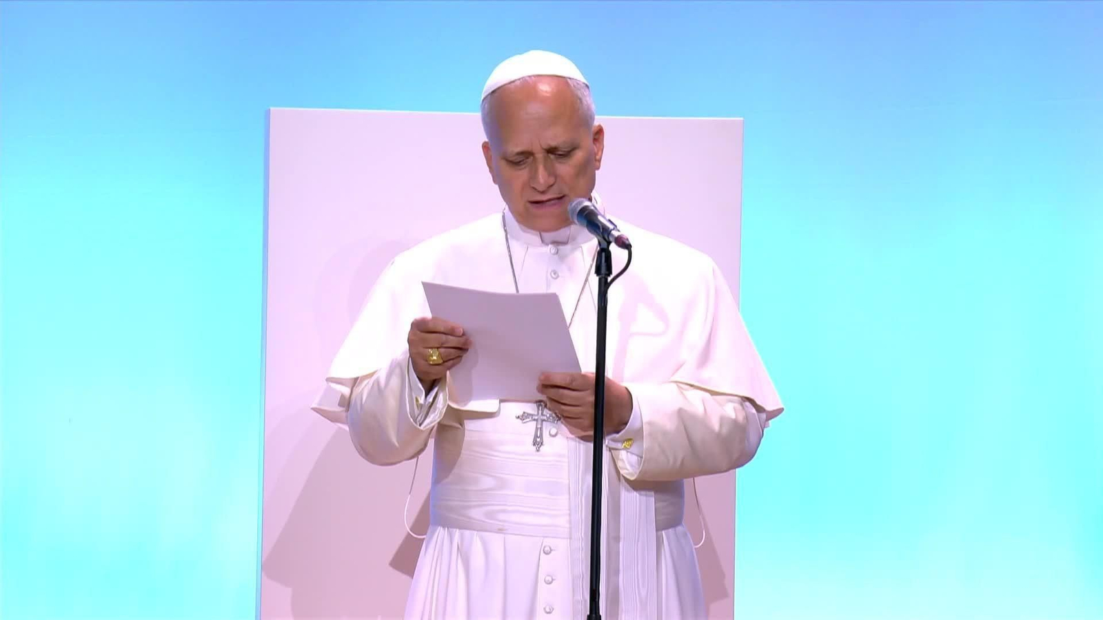 va papa con voluntarios