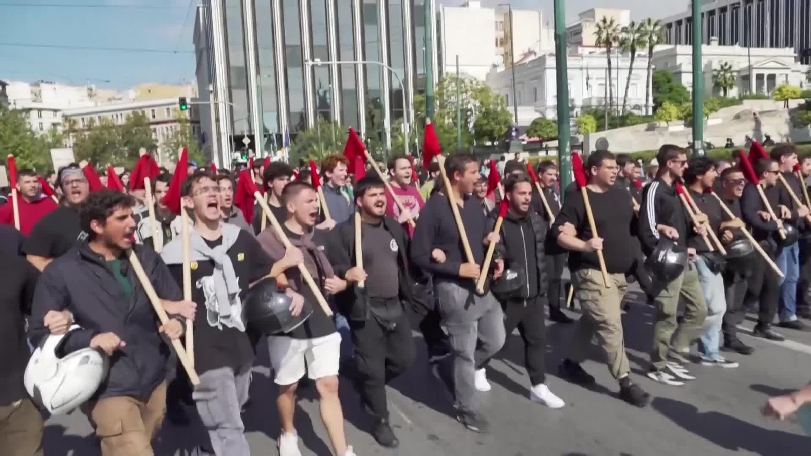 va grecia protesta de los estudiantes griegos