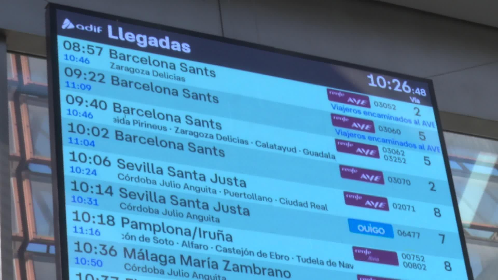 M051-MADRID RETRASOS TRENES BARCELONA