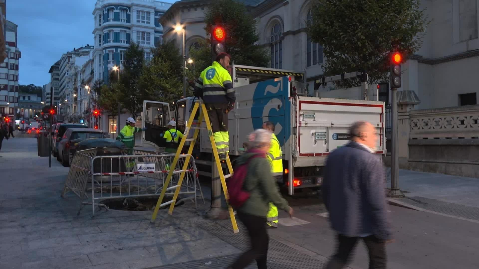 J030-A CORUÑA DESTROZOS DISTURBIOS DIA DESPUES