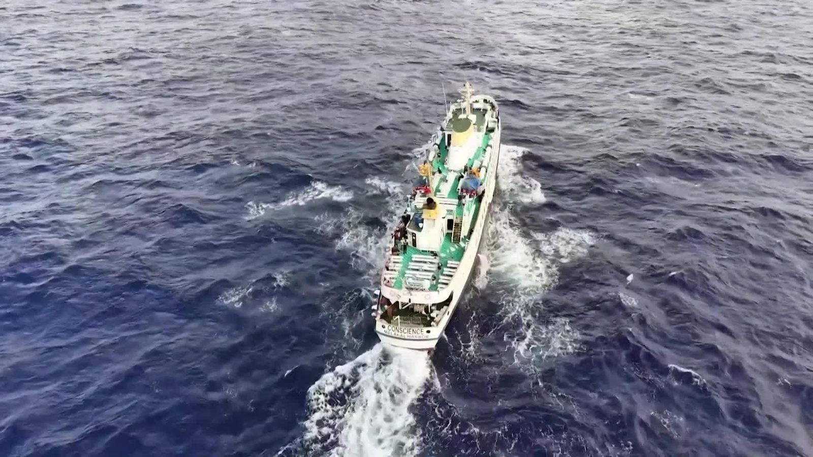S010-EN EL MAR BARCO NUEVA FLOTILLA HACIA GAZA