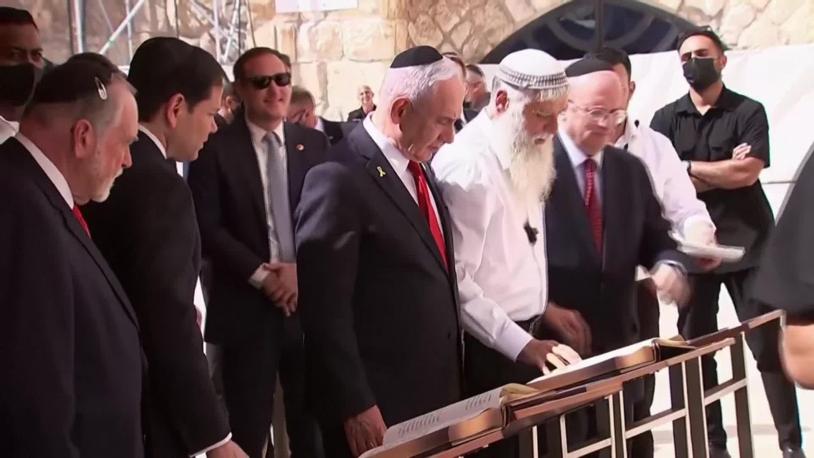 D007-JERUSALEN NETANYAHU Y RUBIO VISITA MURO LAMENTACIONES