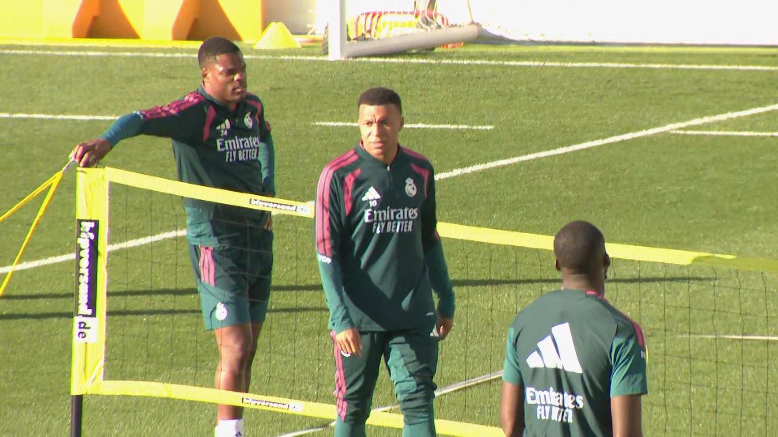 Mbappé en un entrenamiento del Real Madrid
