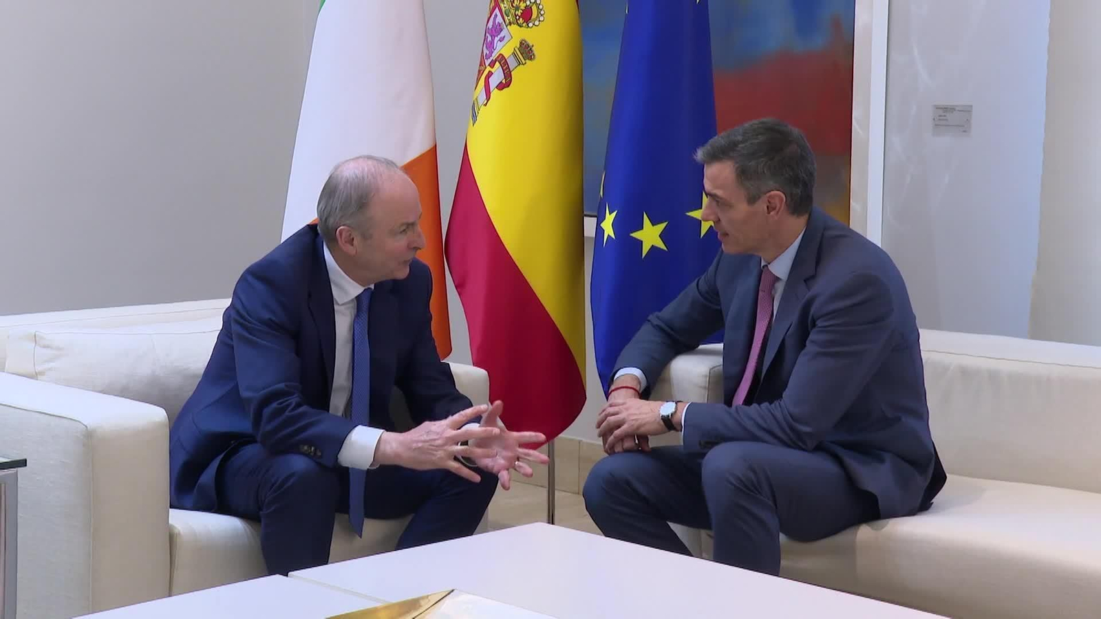 va sanchez con primer ministro irlanda