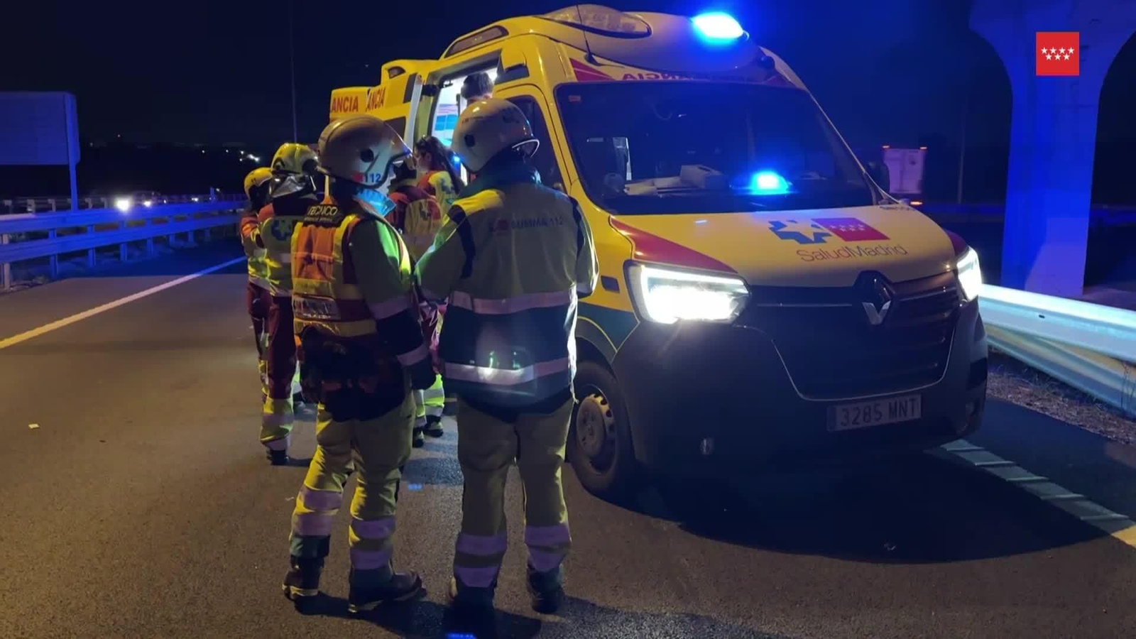 X014-MADRID IMÁGENES 112 ATROPELLADO M50