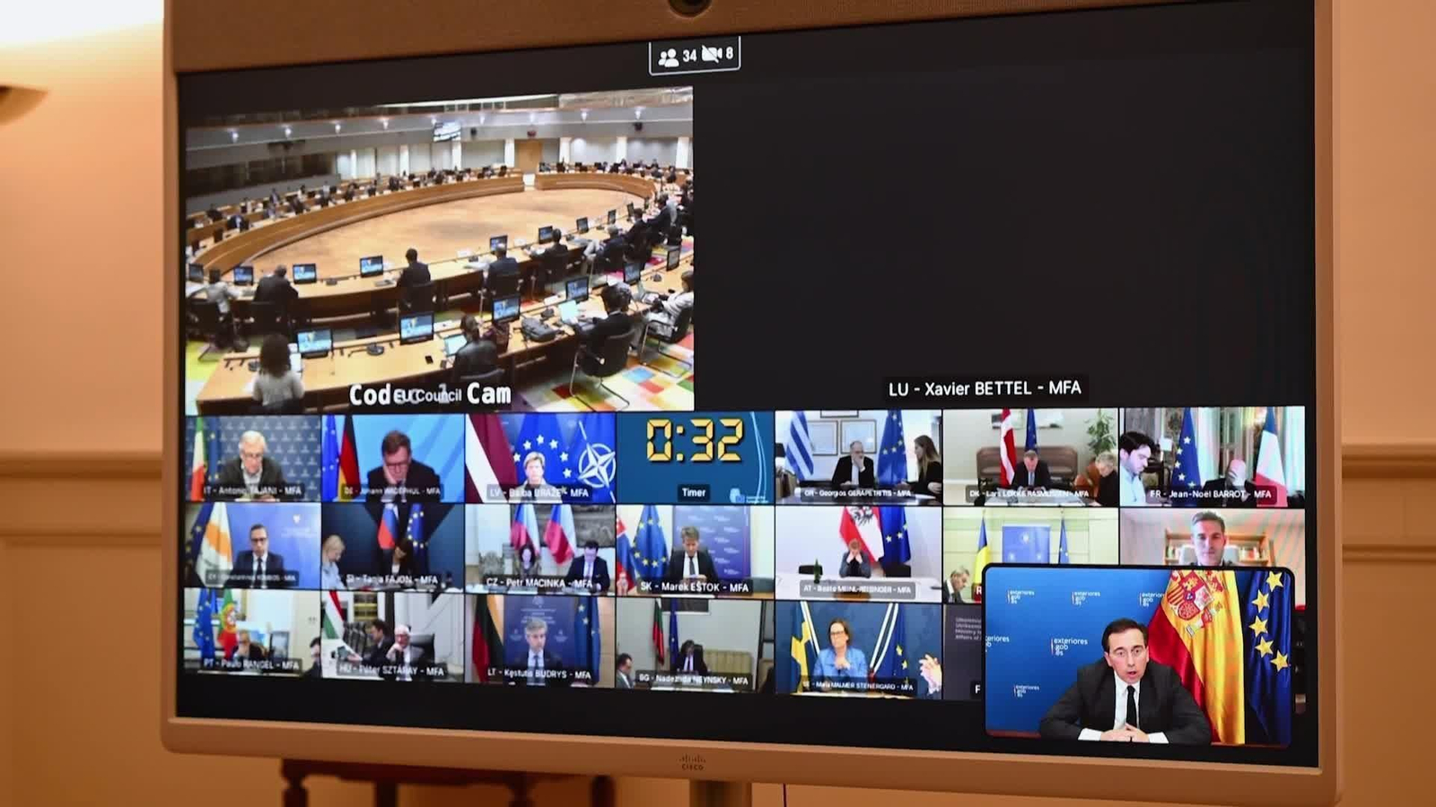 D057-MADRID ALBARES TRAS REUNIÓN MINISTROS UE