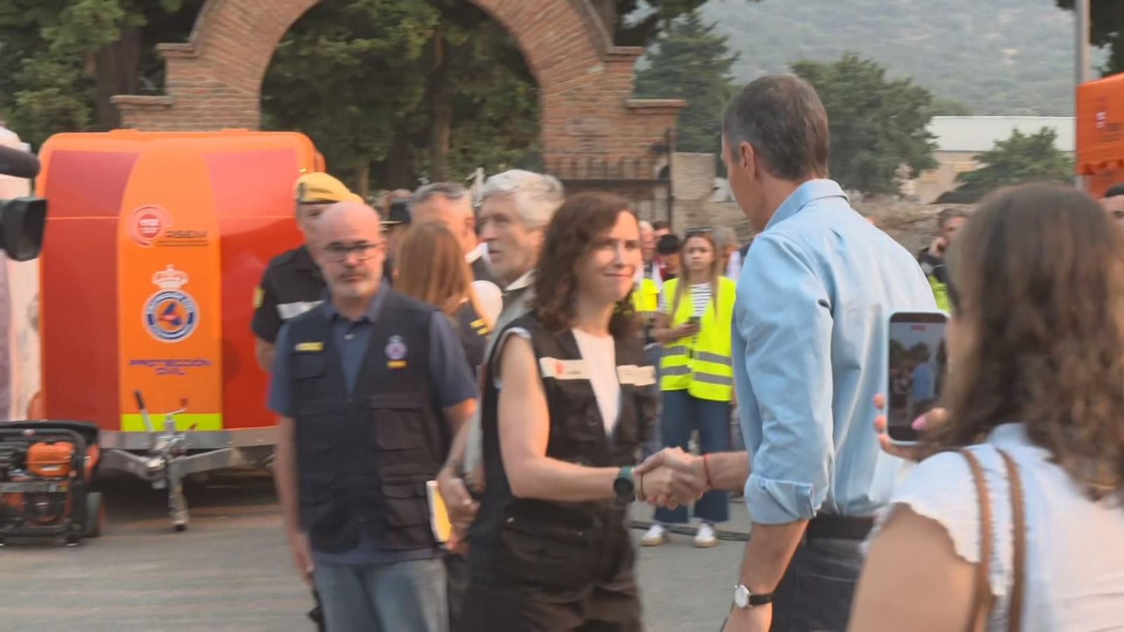 Ayuso y el presidente del Gobierno Pedro Sánchez