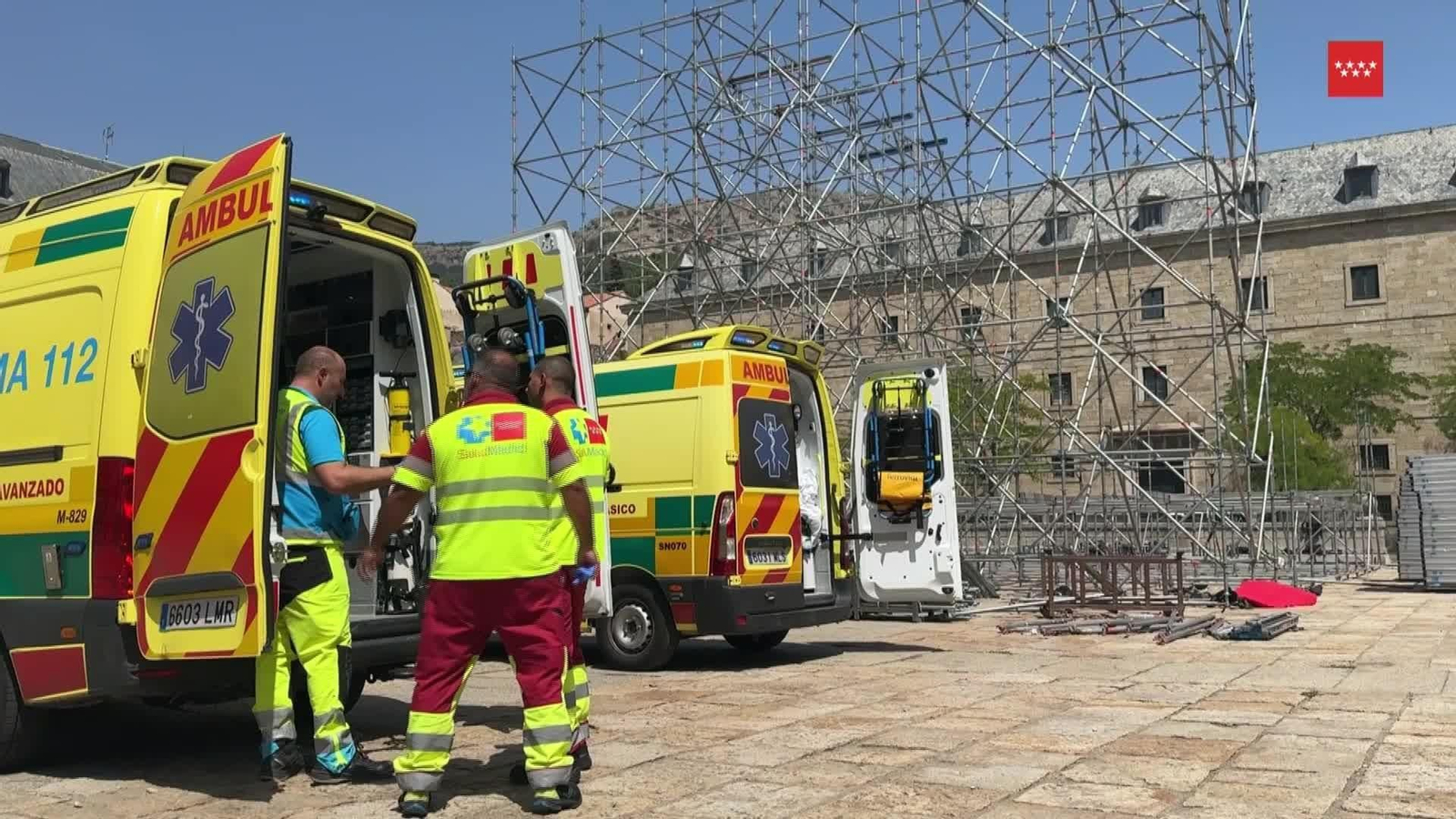 L052-IMAGENES EMERGENCIAS MADRID ACCIDENTE LABORAL EL ESCORIAL