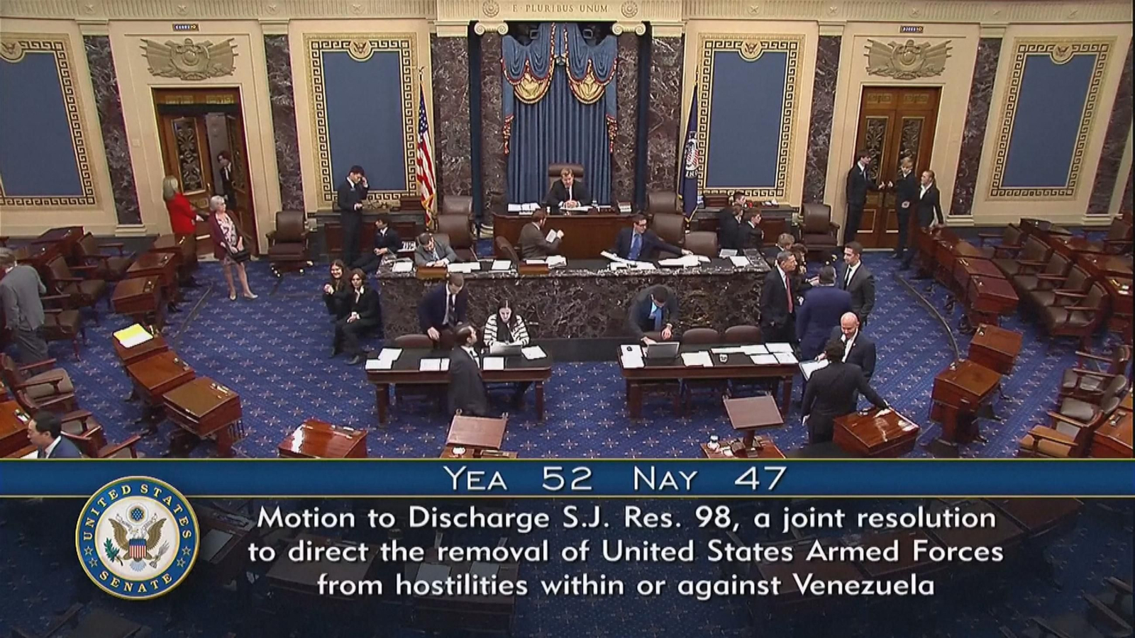 Senado vota en contra Trump