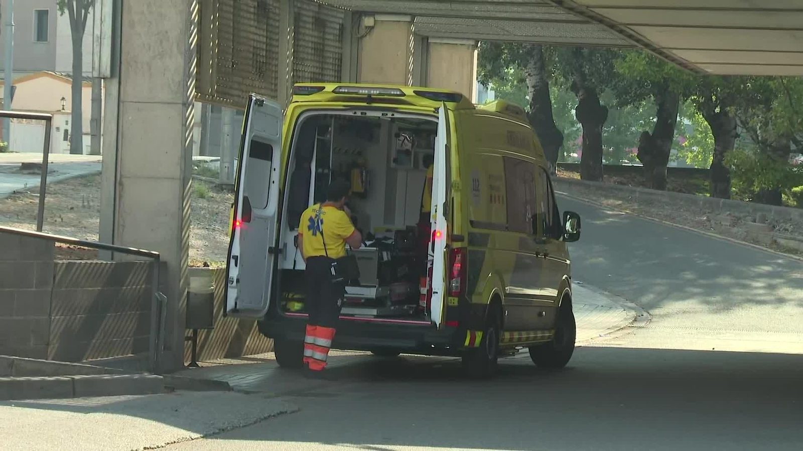 X036-LLEIDA ACCIDENTE AUTOBUS TARDE