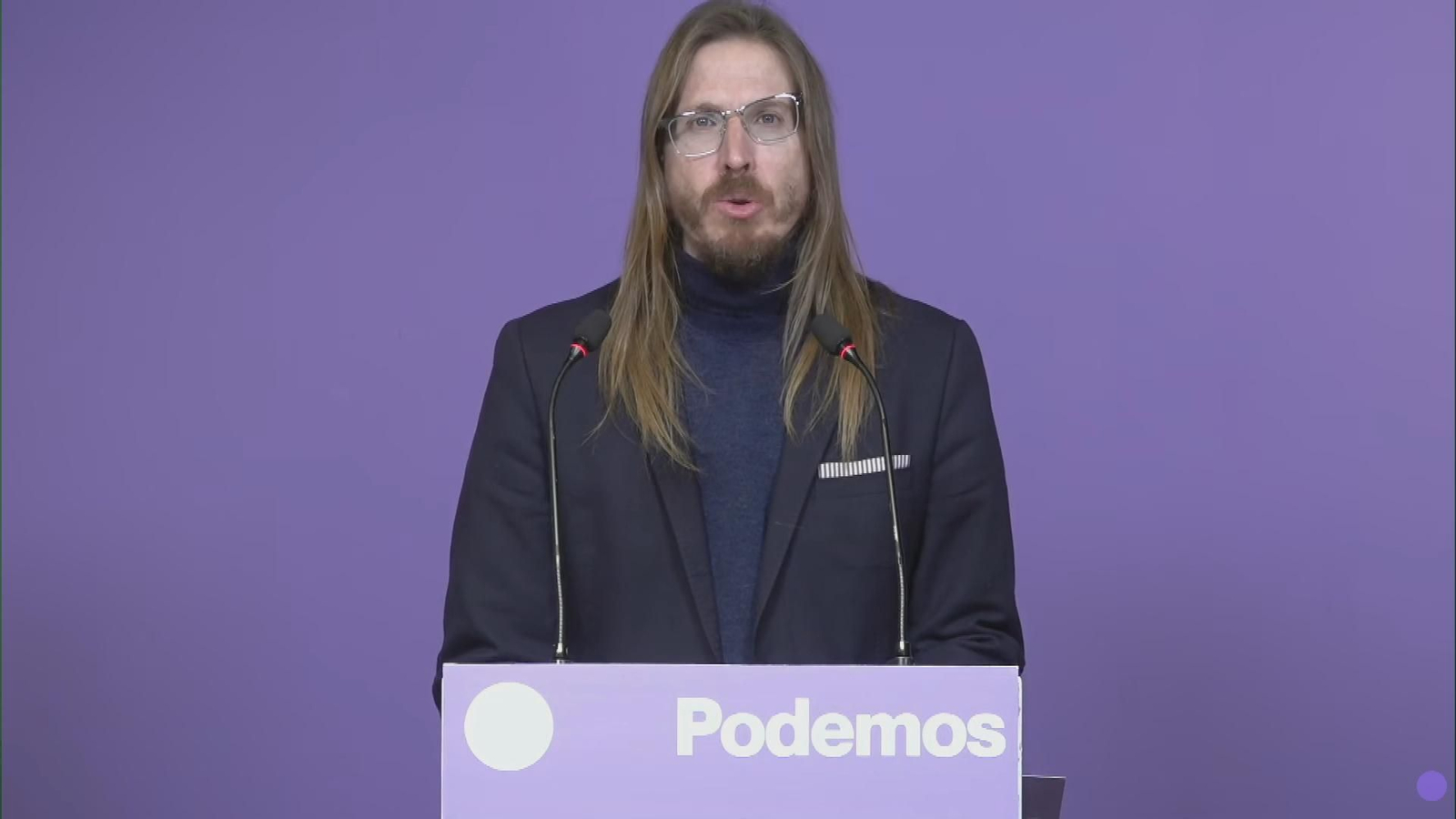 El portavoz de Podemos, Pablo Fernández