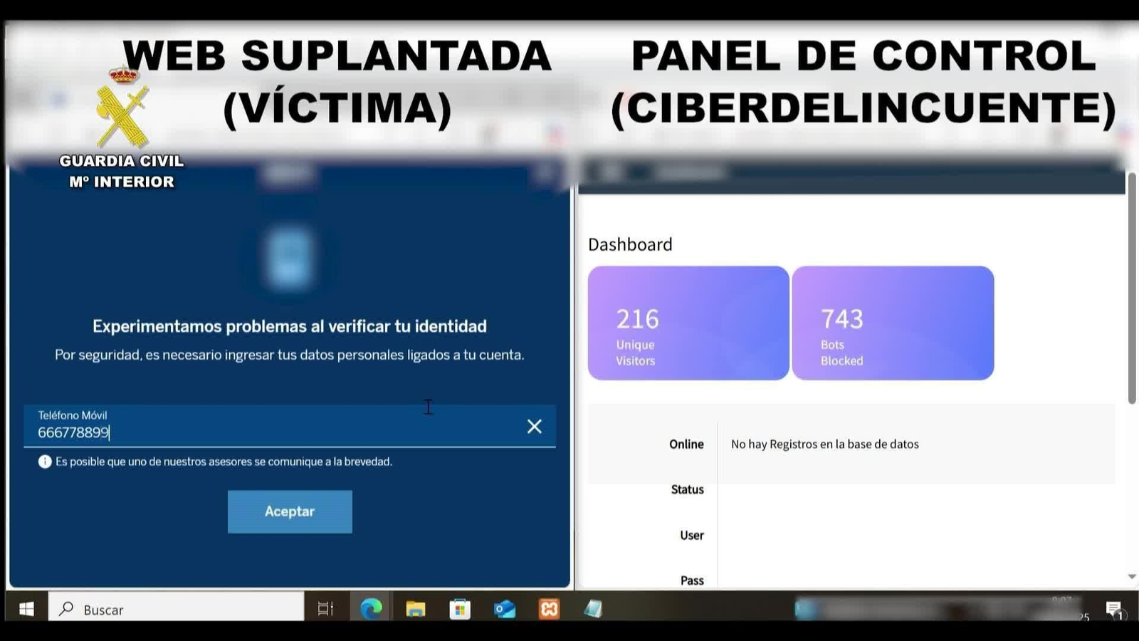 J044-MADRID GUARDIA CIVIL OPERACION PHISHING