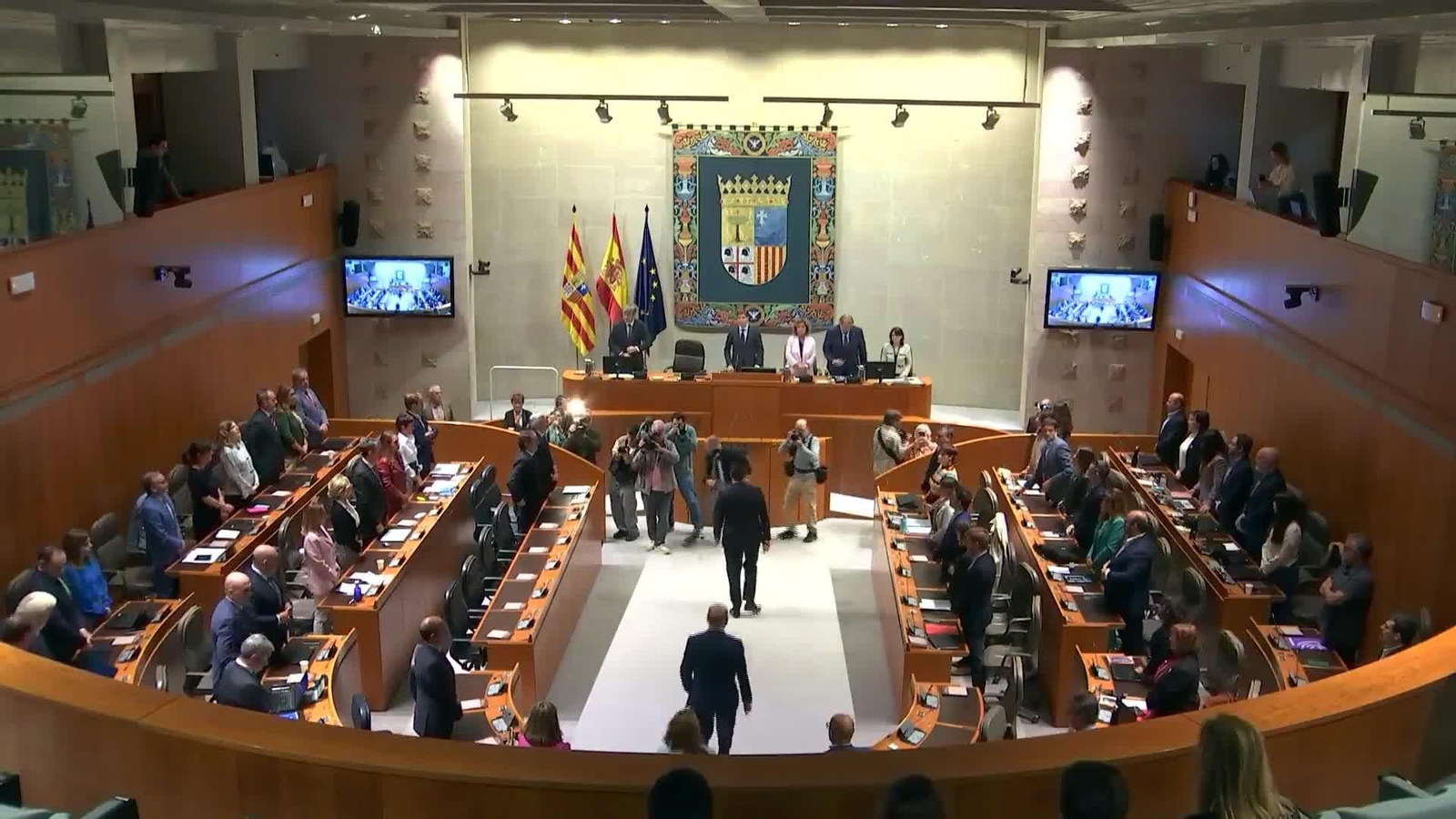 J081-ZARAGOZA VOX ABANDONA PLENO MINUTO GAZA
