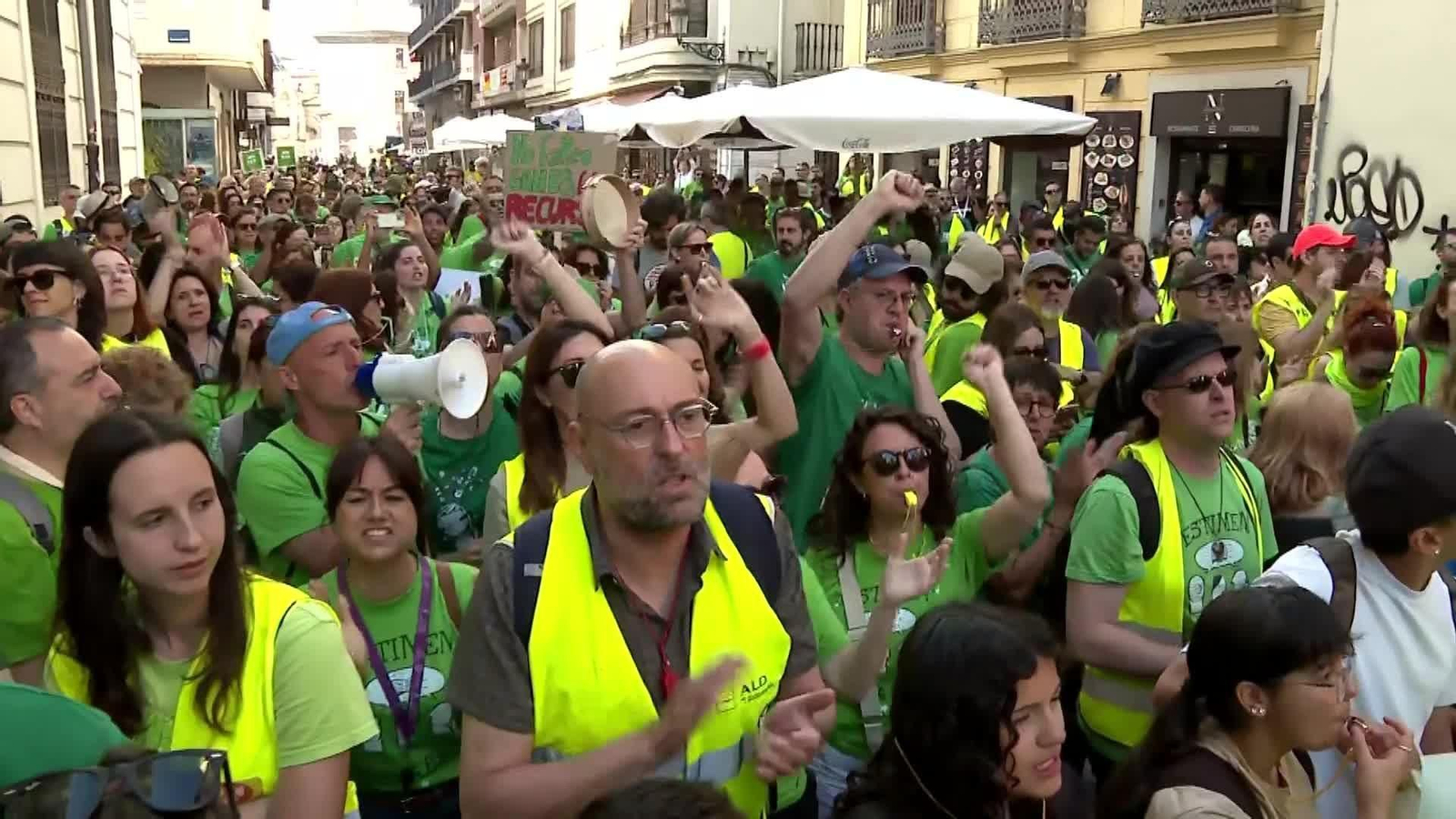 va protesta profesores