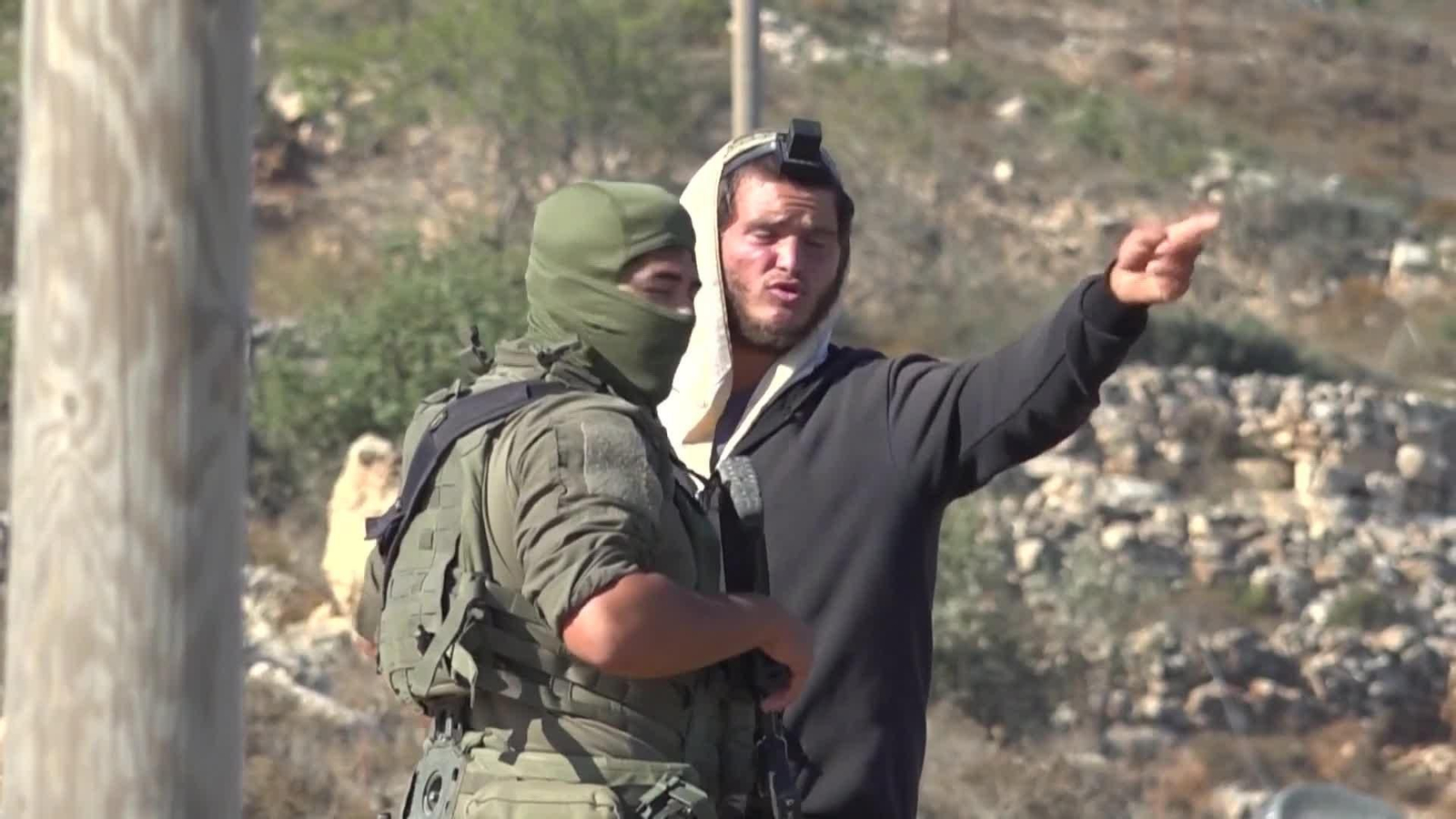 va enfrentamiento palestino contra colono israelí
