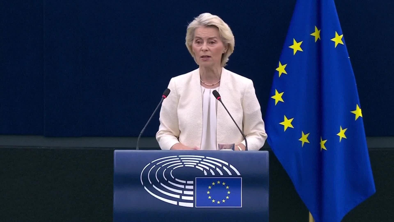 X059-ESTRASBURGO VON DER LEYEN CANADA UE
