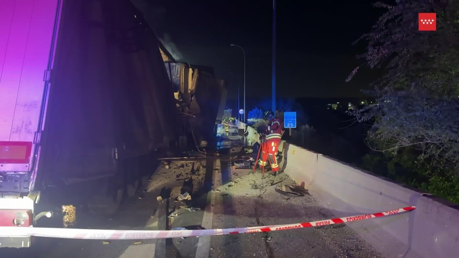 M044-IMAGENES 112 ACCIDENTE CAMION ARGANDA